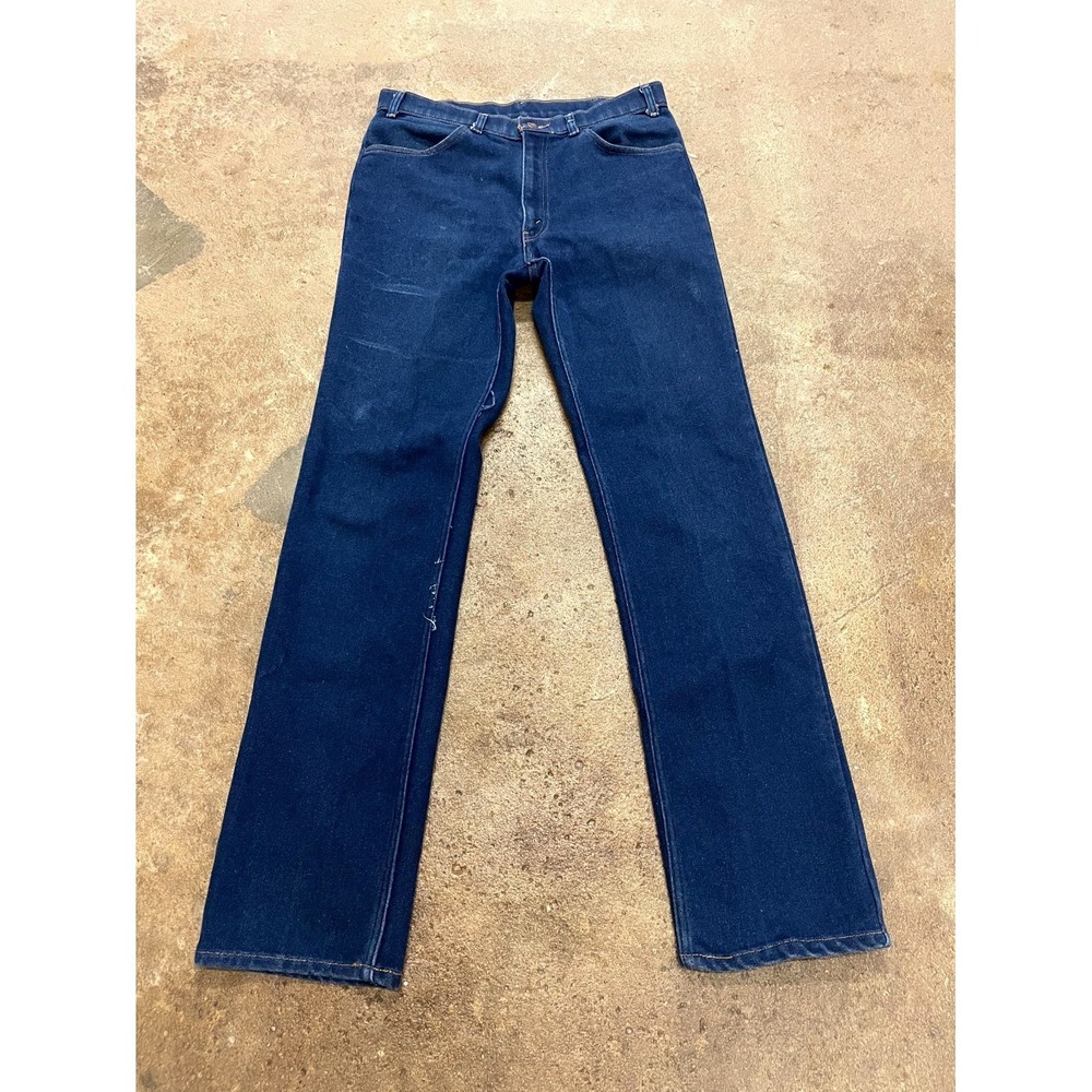 Vintage Levi's Skosh More Room Jeans Mens 32 Blue Denim Dark Wash Straight Leg